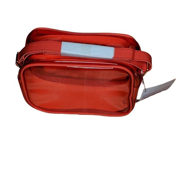 Stephanie Johnson Camera Crossbody Bag Red Translucent New - Picture 3 of 8